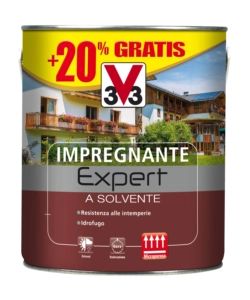 Impregnante a solvente idrorepellente noce scuro, 3 litri - v 33